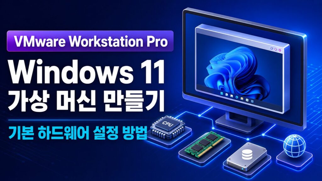 VMware Workstation Pro Windows 11 가상 머신 만들기 대표 이미지