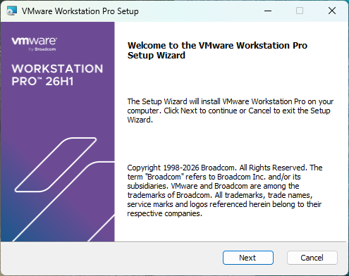 VMware Workstation Pro 설치 마법사의 설치 준비 완료 화면