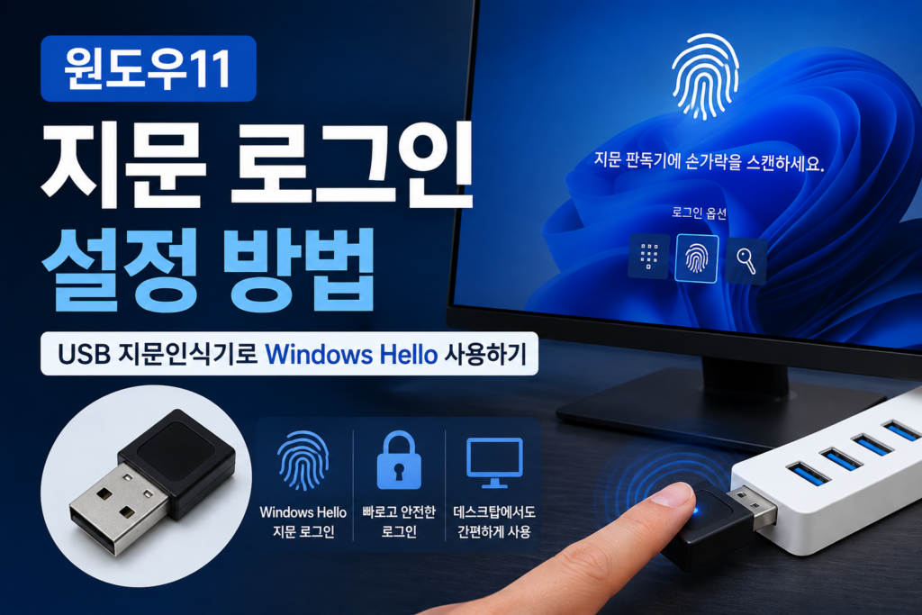 윈도우11 지문 로그인 설정 방법 대표 이미지