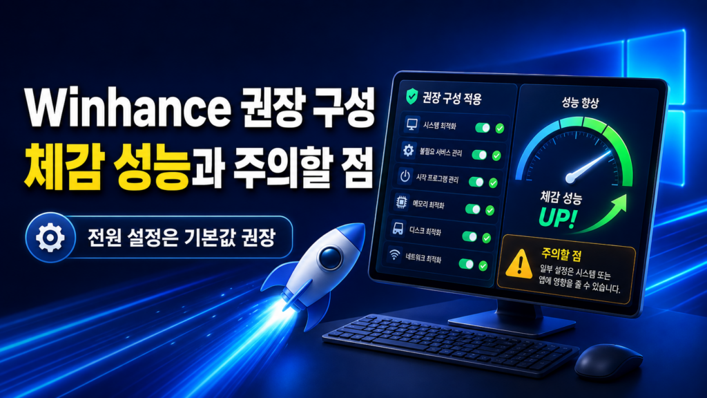 Winhance 권장 구성 적용 방법 체감 성능과 주의할 점