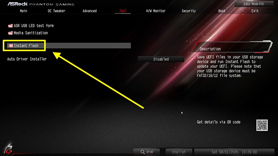 ASRock Instant Flash 실행
